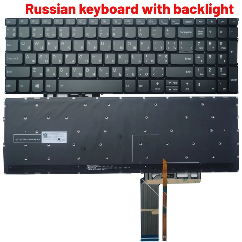 Nuevo teclado para portátil Lenovo ThinkBook 15-IML 15-IIL ruso/EE. UU./Reino Unido con retroiluminación - imagen 2