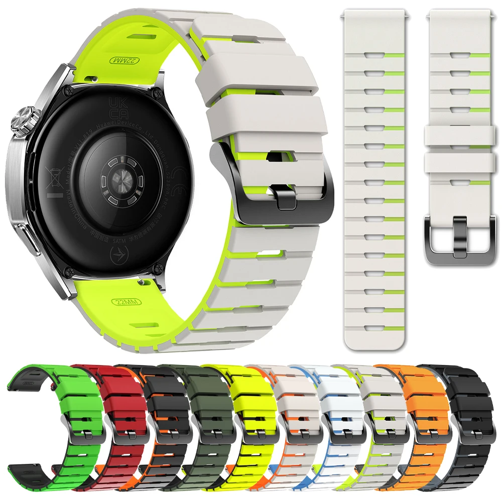 Correa de silicona de 22mm para Garmin Forerunner 570 47mm 265 255Music Venu 3 2 bandas Vivoactive 4/Venu 4 45mm correa de reloj deportivo
