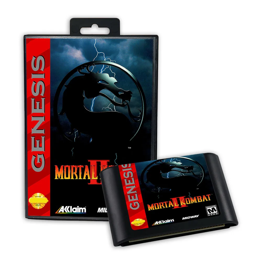 Cartucho de juego Retro Mortal Kombat 2 de 16 bits para consolas de videojuegos Sega Genesis Megadrive - imagen 3