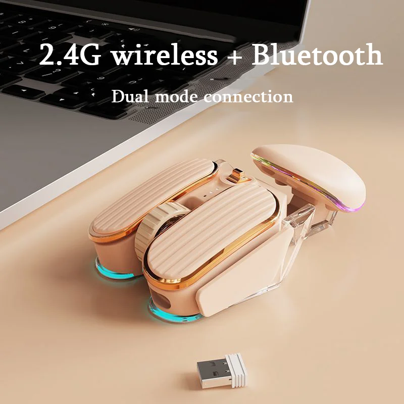 Ratón inalámbrico con Bluetooth y modo Dual, recargable, silencioso, óptico, USB, para ordenador portátil y PC - imagen 3