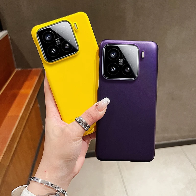 Funda de plástico duro mate de goma de lujo para Xiaomi 15 14 13 13T 12 12T Ultra Pro, funda trasera para teléfono con PC antihuellas - imagen 4