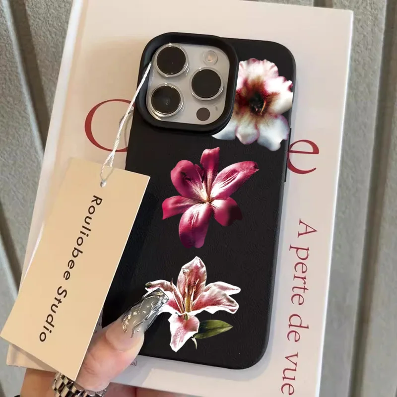 Funda de teléfono con diseño de lichi y ilustración de lirio Floral Vintage para Xiaomi Poco F7 Pro 5G F6 F5 X5 X6 X7, funda de parachoques suave a prueba de golpes - imagen 5