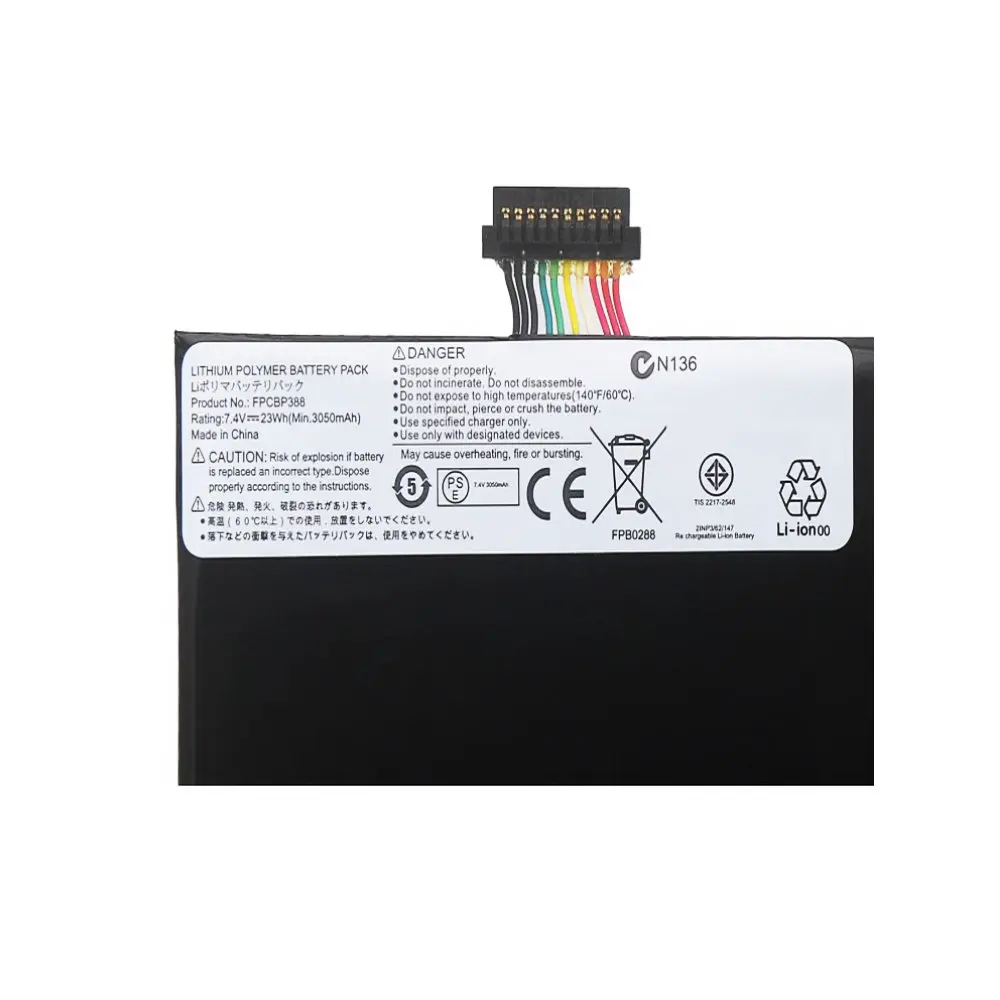 Nueva batería de ordenador portátil FPCBP388 para Fujitsu Stylistic M532 FPB0288 CP 568120 -02 7.4V/23Wh/3050mAh - imagen 4