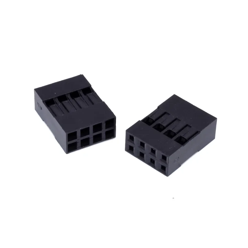 50 Uds DuPont 2,54 2,54 MM carcasa de plástico doble conector 2/3/4/5/6/7/8/9/10/11/12/14/15/16/20Pin 2X2P 2X3P 2X4P 2X5P 2X10P - imagen 3