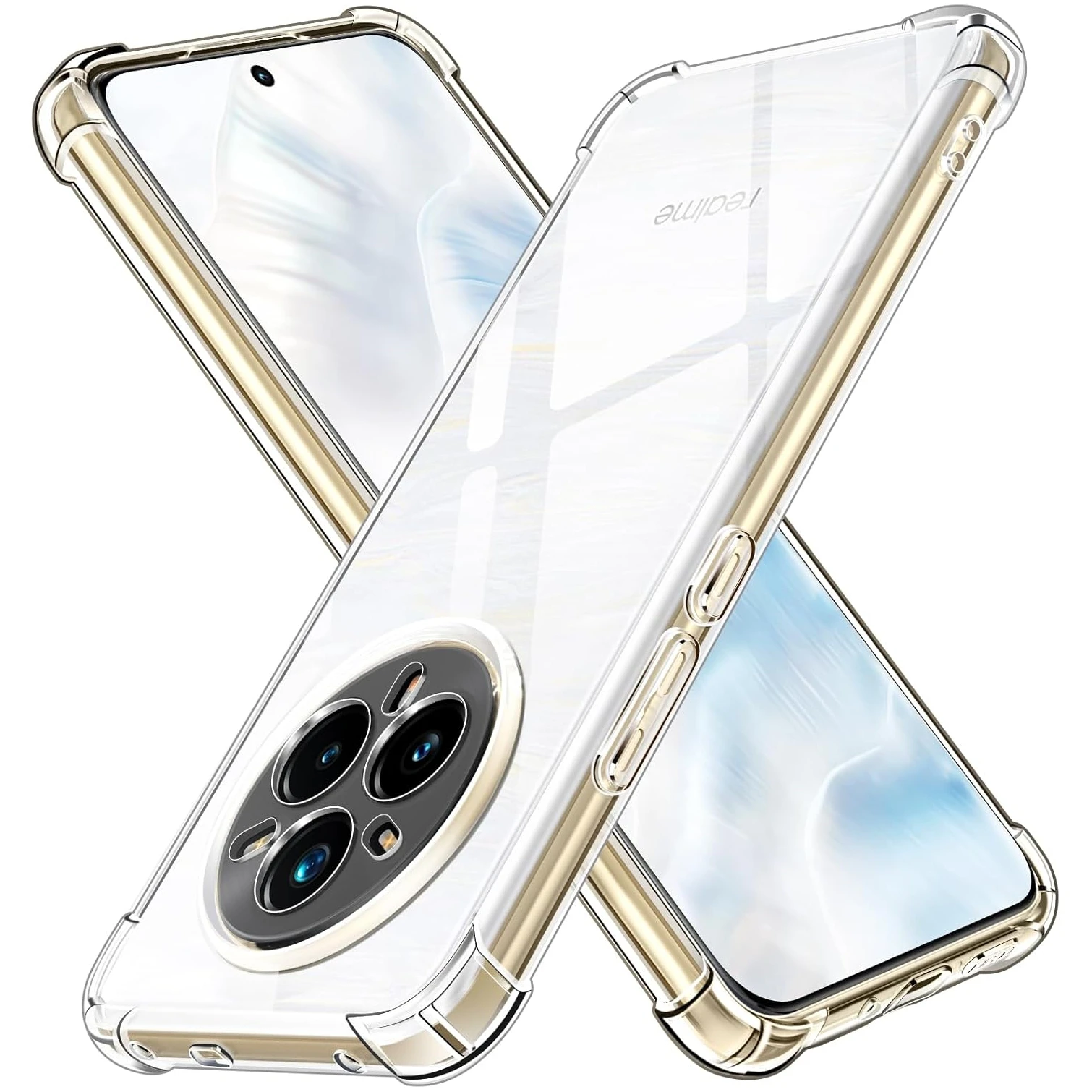 Funda transparente de TPU para Realme 14 Pro 5G Realme 14 Pro + Plus, funda protectora de cuatro esquinas a prueba de golpes, Fundas