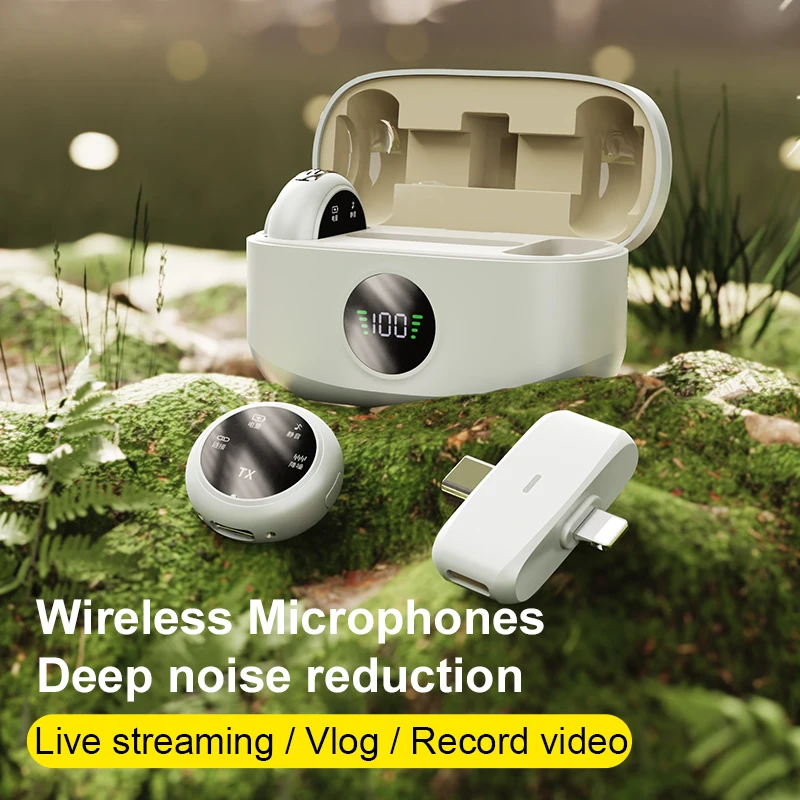 K31Pro 2.4G Wireless Lavalier Dual Microphone 5.3 Bluetooth ENCNoise Cancelling Digital Display for Video Shooting Recording - imagen 3