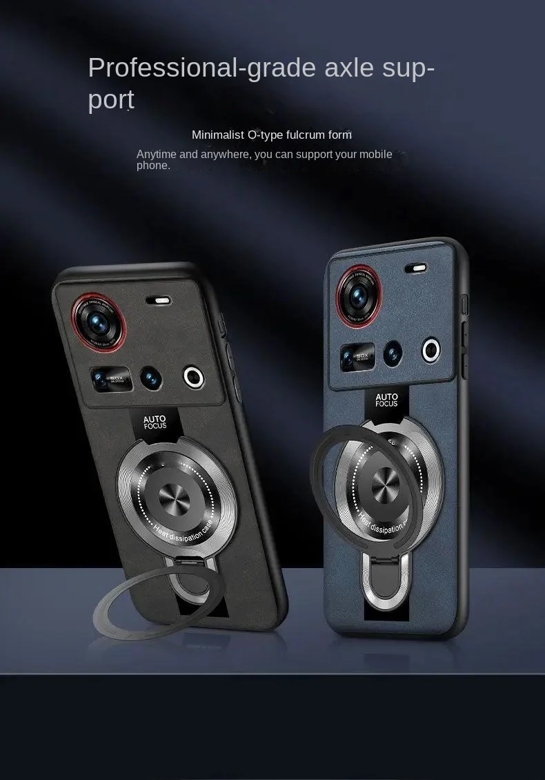 Para nubia Z70 Ultra z50 z80 z60 ultra z60s pro funda con soporte magnético para magsafe carcasa a prueba de golpes piel de oveja fundas de silicona - imagen 2