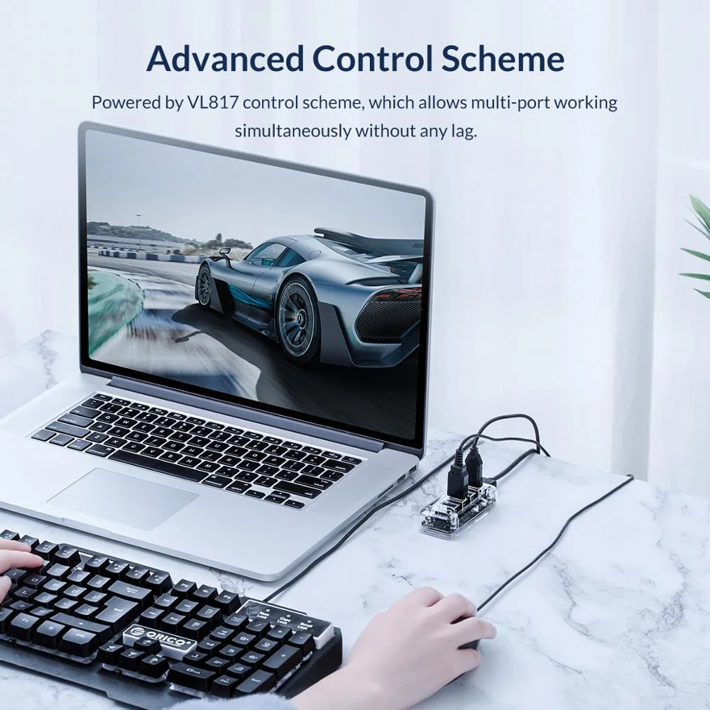 ORICO 4/7 puertos USB 3,0 Hub adaptador divisor de fuente de alimentación Dual OTG USB C cargador Hub alimentado PC periféricos de ordenador Accesorios - imagen 5