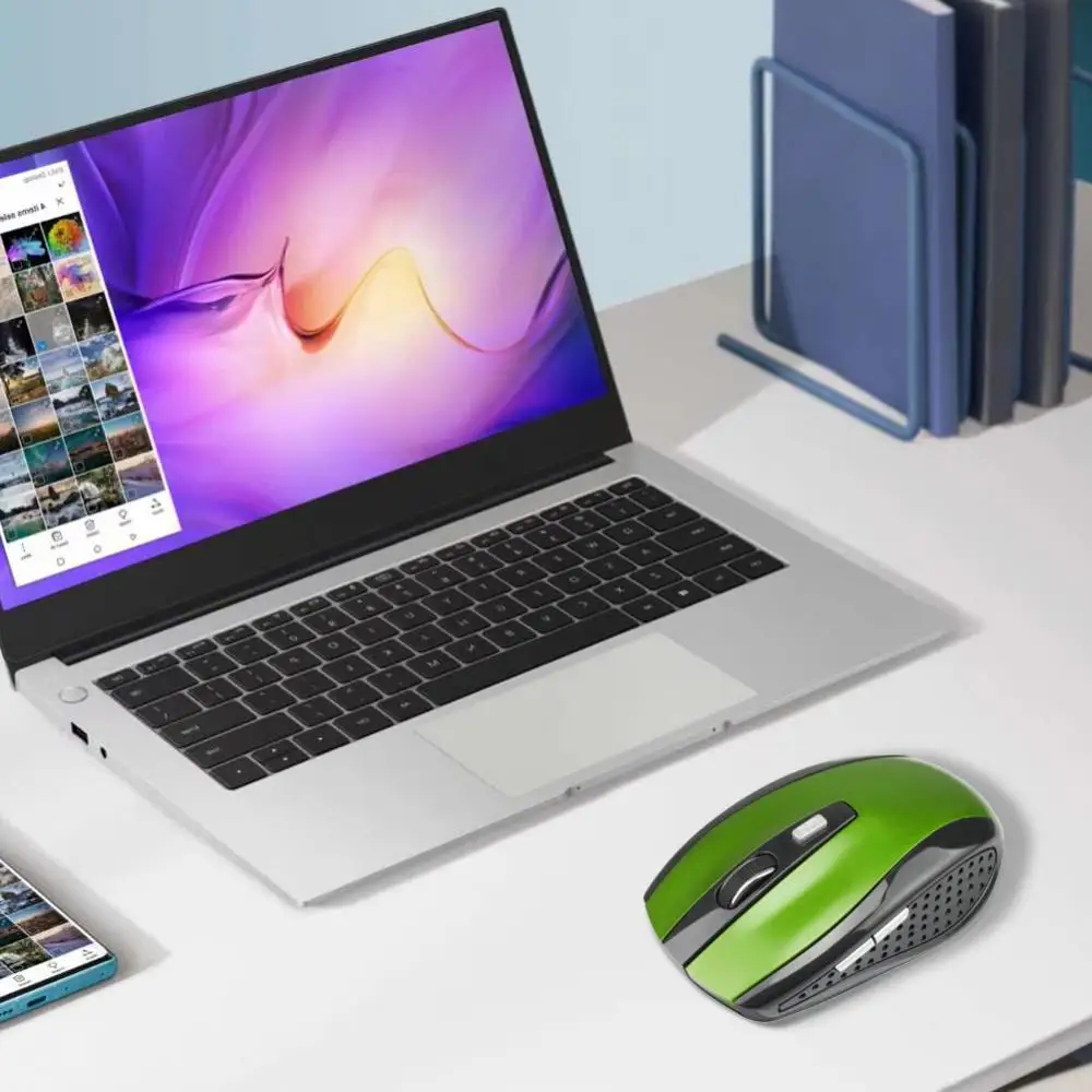 Ratón, tableta, portátil, oficina, batería Dual para ordenador portátil, ratón inalámbrico fino silencioso de modo único - imagen 4