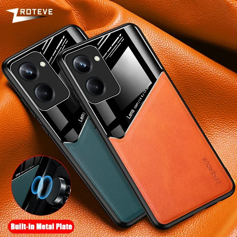 Funda Realme10 Pro Zroteve de cuero PU para coche, funda dura magnética para PC para OPPO Realme 10 11 Pro Plus + Realme11 Pro + 5G - imagen 2