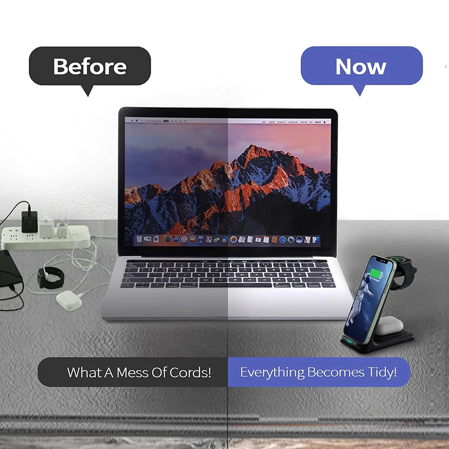 Asiento de carga inalámbrica 30w de tres en uno para Samsung Galaxy S24 S23 S22 ultra iPhone 15 14 13 12 pro max plus mini Watch airpods pro 2 3 Xiaomi redmi Huawei mate base de carga rápida - imagen 3