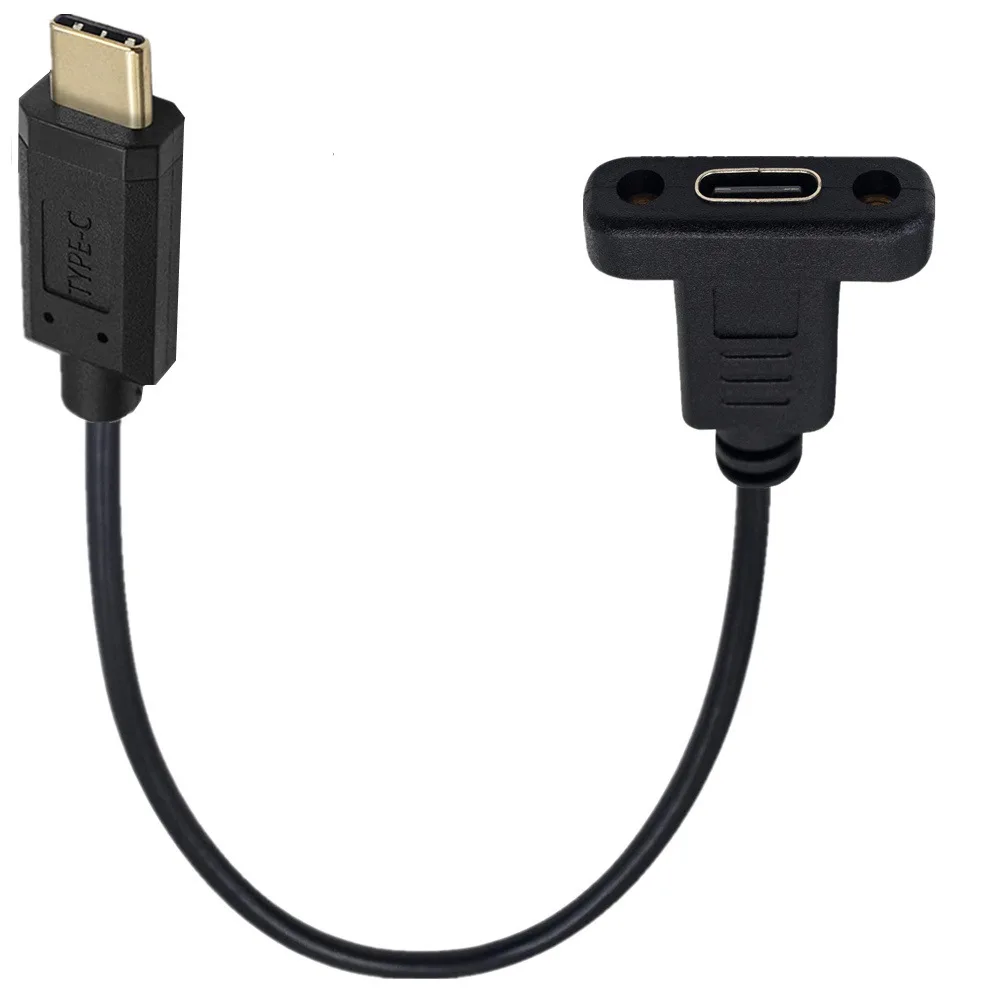 Cable Extensión USB-C Panel Macho Hembra USB 3.1 con Tornillo - imagen 3