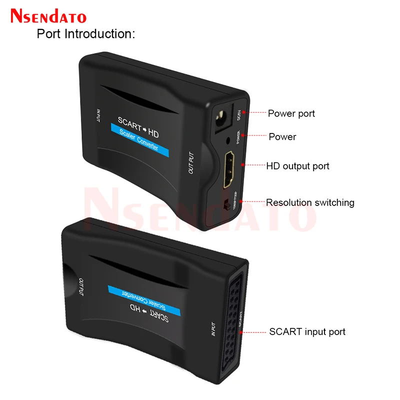 Convertidor SCART a HDMI - Para TV, DVD y consolas con audio y vídeo - imagen 2