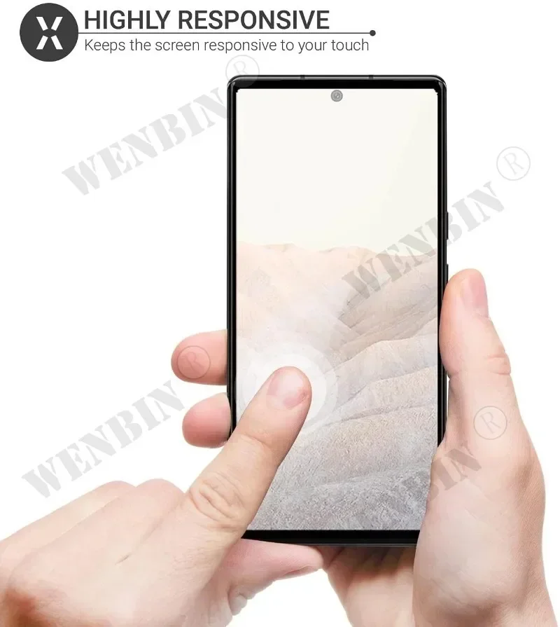 Protector de pantalla de vidrio templado para móvil, cubierta completa curvada, 3 piezas, para Google Pixel 9, 8 Pro, XL, 8A, 7 Pro, 7A, 7, 6 Pro, 6A, 6, 5, 5A, 4A, 5G - imagen 4