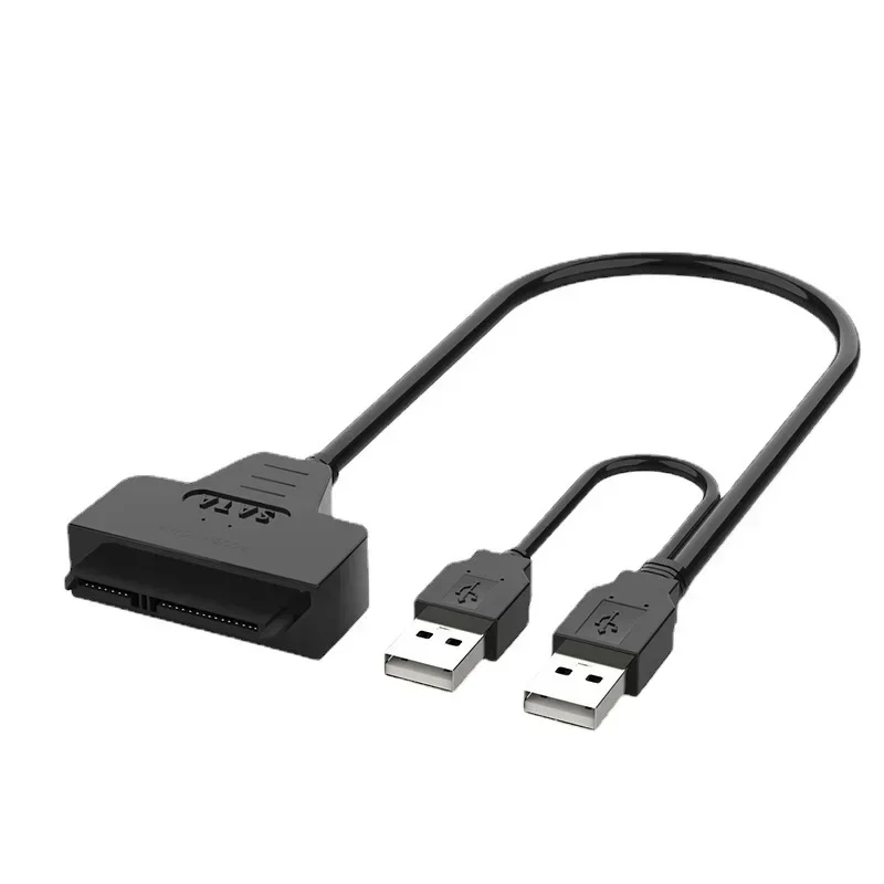 Cable adaptador de alta velocidad para SATA HDD SSD externo de 2,5 pulgadas, SATA a Dual USB3.0 2,0 alimentado por disco duro SATA de 22 pines Cable USB 3,0 - imagen 4