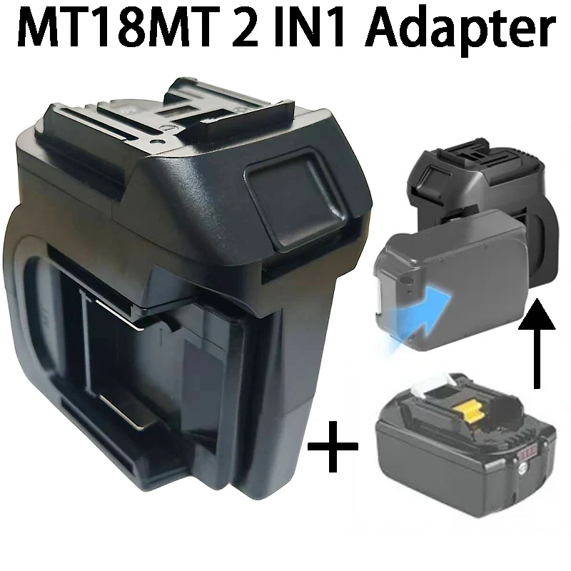 Adaptador de batería MT18MT 2 en 1, Compatible con batería Makita de 18V, convertidor de herramientas eléctricas inalámbricas para baterías Makita de 18V - imagen 2