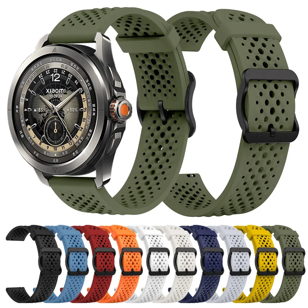 Correa de silicona de 20 a 22mm para Xiaomi Mi Watch 2 Pro/S4 S3 S2 S1, correas deportivas de Color activo para Amazfit GTR 4 3 Pro/47mm/GTS
