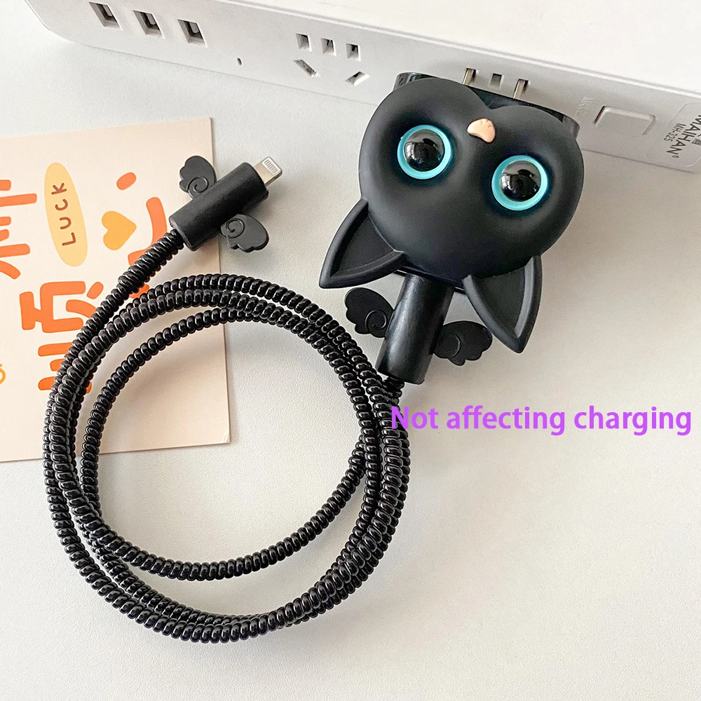 Paw IPhone Cable enrollador cargador Protector cubierta para IPhone 15 14 13 12 Pro Max 18W 20W UE EE. UU. Funda protectora de cargador Original - imagen 5