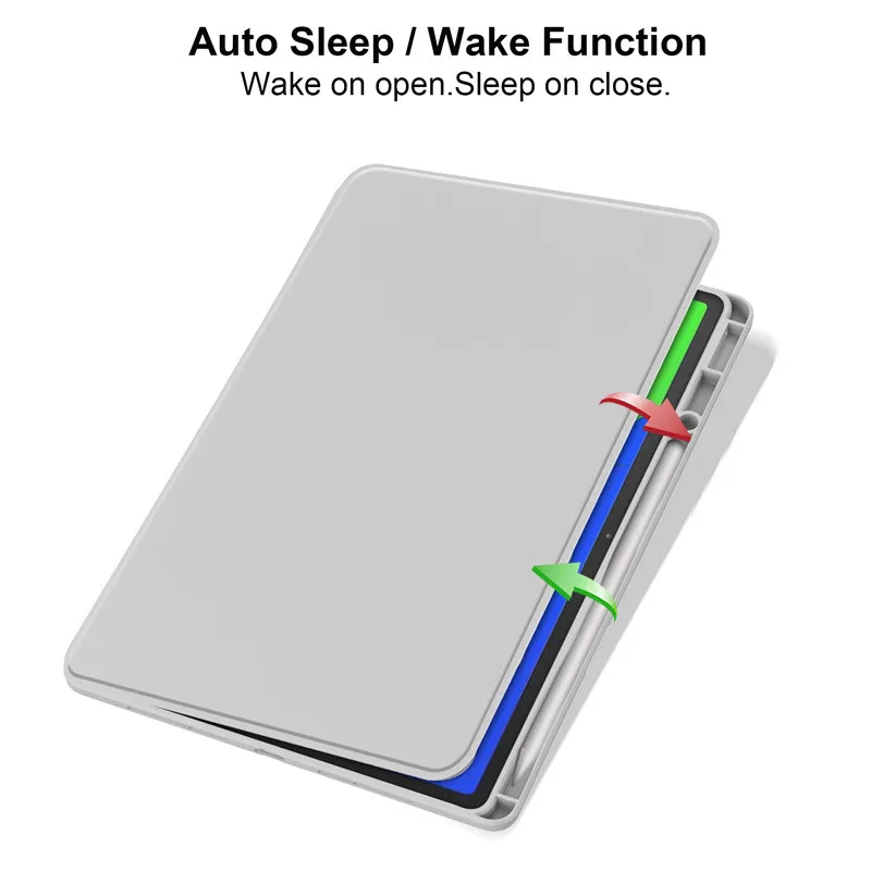 Funda giratoria para Lenovo Tab P12 12,7 2025 Pad Pro 12,7 2nd 2025 Pad 11 M11 K11 B11 cubierta acrílica transparente con ranura para bolígrafo - imagen 5