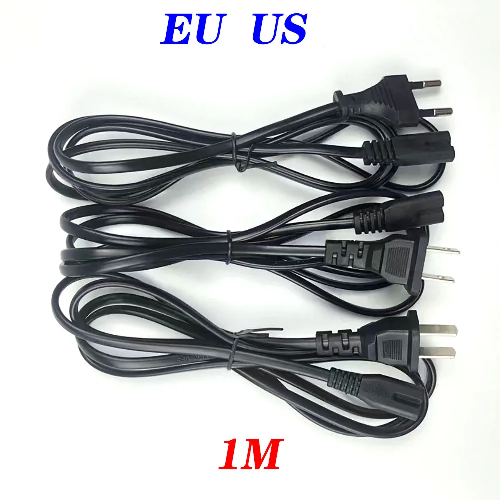 Cable de alimentación de CA para Monitor de ordenador, Cable de extensión para PS2, PS3, PSP, PSV, Monitor, Samsung, TV, altavoz, 1m, EE. UU., UE
