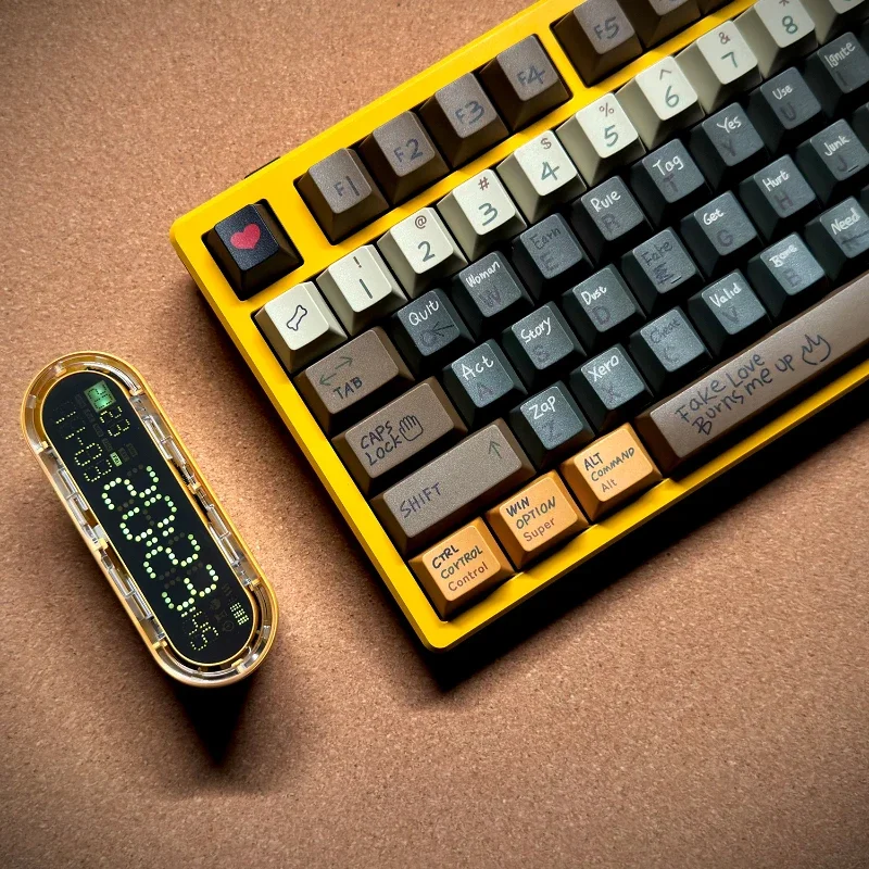 MiFuny-Juego de teclas con tema Love Story, teclas de Teclado mecánico con dibujo de cereza, teclado personalizado con garabatos, sublimación, PBT - imagen 3