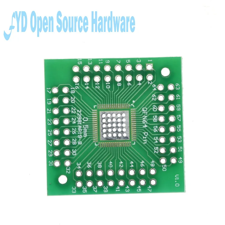 Placa adaptadora QFN56 QFN64 DIP48 QFN444, convertidor, parche a DIP, placa de transferencia de 0,5mm y 0,8mm, 10 unidades por lote - imagen 4