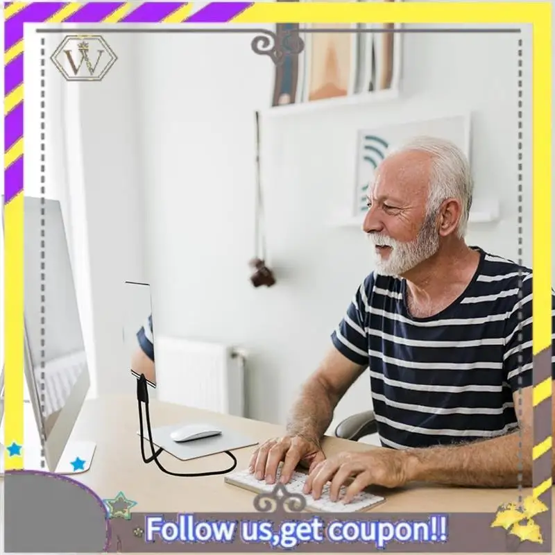 AU33-Lupa manos libres para lectura, lupa de página de lectura 5X para libros, reparación de costura para personas mayores con baja visión - imagen 4