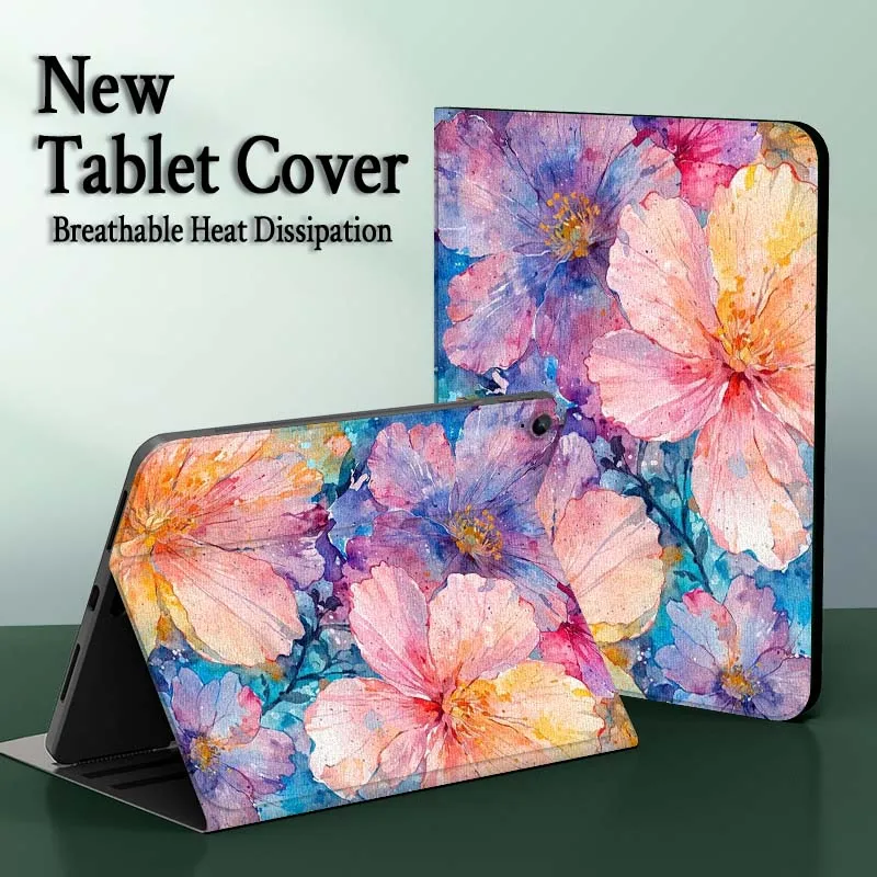 Pintura al óleo Color flor para Samsung Galaxy Tab A7 A A8 A9 A11 S6 S11 10,1 10,4 10,5 pulgadas Lite PLus funda para tableta - imagen 5