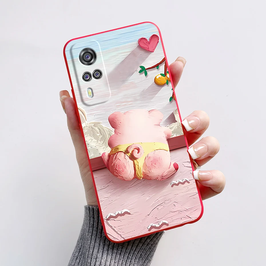 Coque de téléphone en silicone souple pour Vivo Y31, lapin mignon Krasnoïd, pare-chocs laqué, Vivo Y51, décembre 2020 - imagen 5