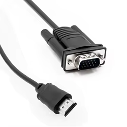 Adaptador convertidor de Cable HDMI a VGA macho a macho 15 pines conector HDMI VGA Cable transmisor Monitor D-SUB transmisión unidireccional