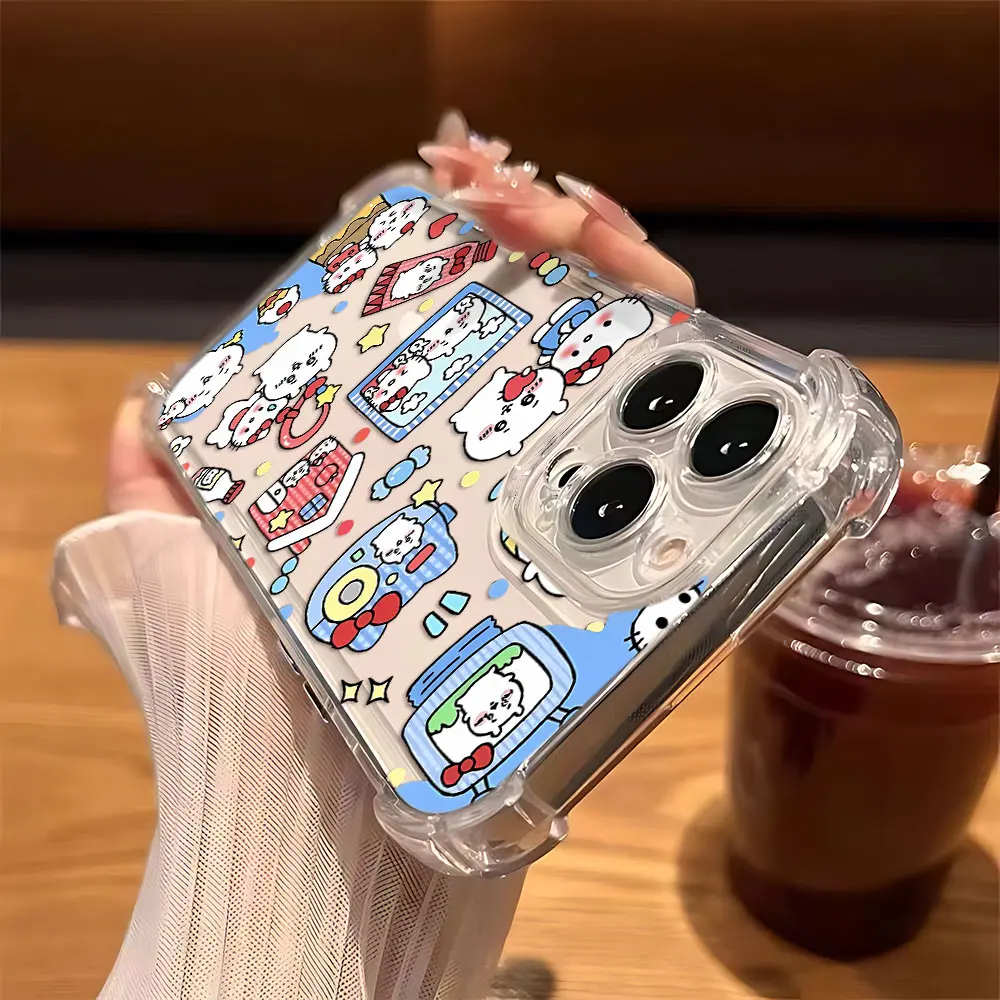 Preciosa funda de teléfono Chiikawa Hello Kitty para Samsung Galaxy S25 S24 S23 S22 S21 S20 Note20 FE Ultra Plus 4G 5G, funda anticaída de TPU - imagen 5
