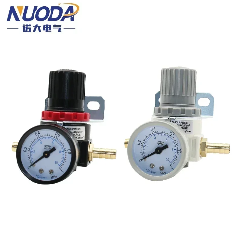 AR2000 válvula reductora de presión de compresor de aire neumático BSP de rosca de 1/4 ", accesorios de conector de 4mm, 6mm, 8mm, 10mm y 12mm - imagen 4