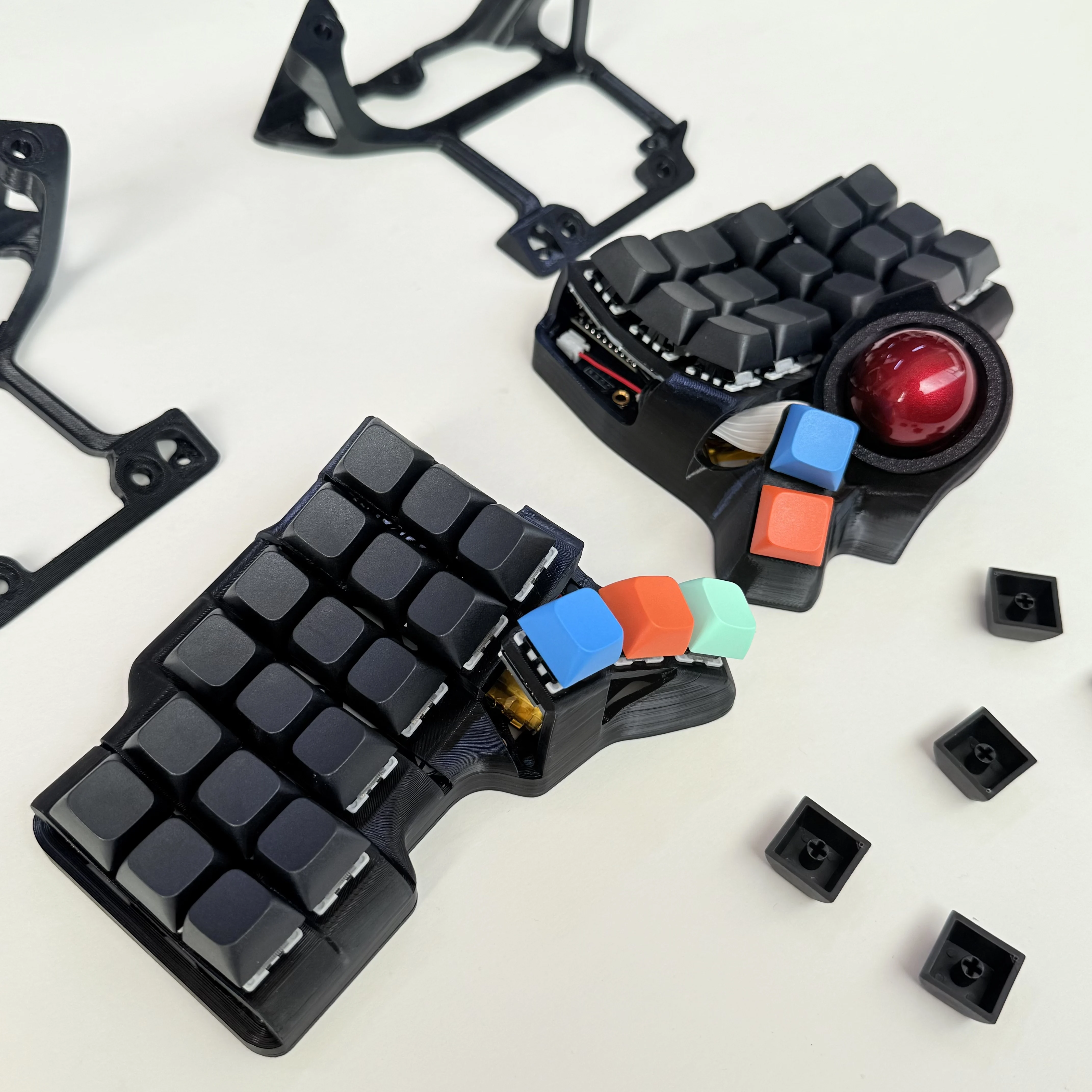 Charybdis 3X6 Trackball Split teclado soporte versión Hotswap Kit Bluetooth inalámbrico Charybdis Mini teclado ergonómico ZMK/QMK