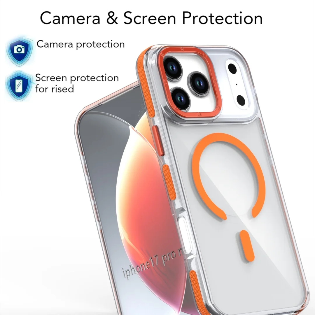 Luxury Double Color Xun Cai High Clear Phone Case For iPhone 17 16E 15 14 Plus13 12 17 Pro Max Air 11 For Magsafe Magnetic Cover - imagen 3