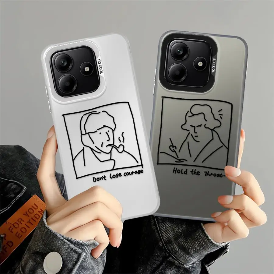 Funda trasera de teléfono para Xiaomi Redmi Note 10s 14 Pro Plus 11s 13 12 11 10Lite 12s 9s artista de línea de dibujos animados
