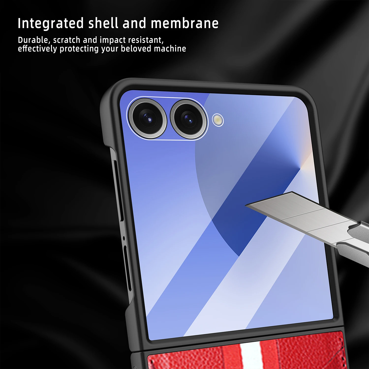 Para Samsung Galaxy Z Flip 7 funda de lujo Lichee PU cuero tarjeta de piel funda protectora trasera para Samsung Z Flip 7 6 5 4 Shell - imagen 2