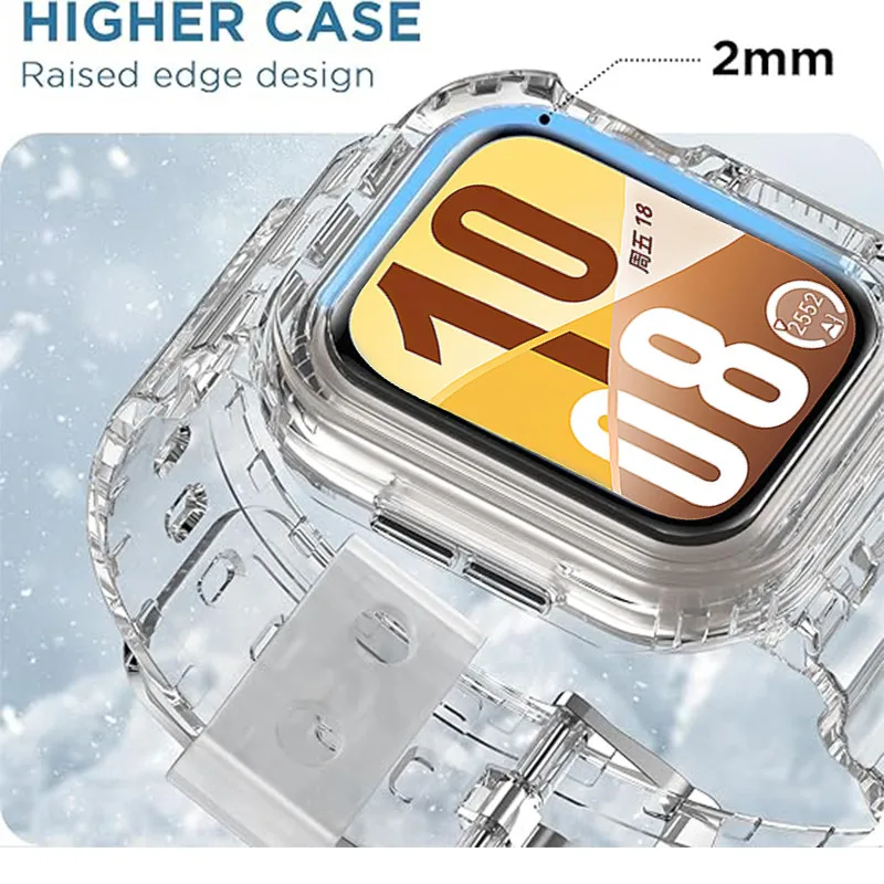 Correa 2 en 1 + funda para Huawei Watch Fit 4, Correa de silicona para reloj inteligente Huawei Watch Fit 3/Fit 4, pulsera Correa con cubierta - imagen 5