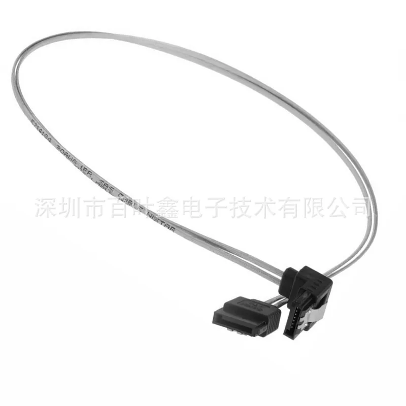 Cable de datos SATA3 Serial ATA de 180 a 90 grados, 6 Gb/s, con pestillo para disco duro HDD SATA 3,0 SATAIII de 6Gbps/SSD plateado - imagen 2