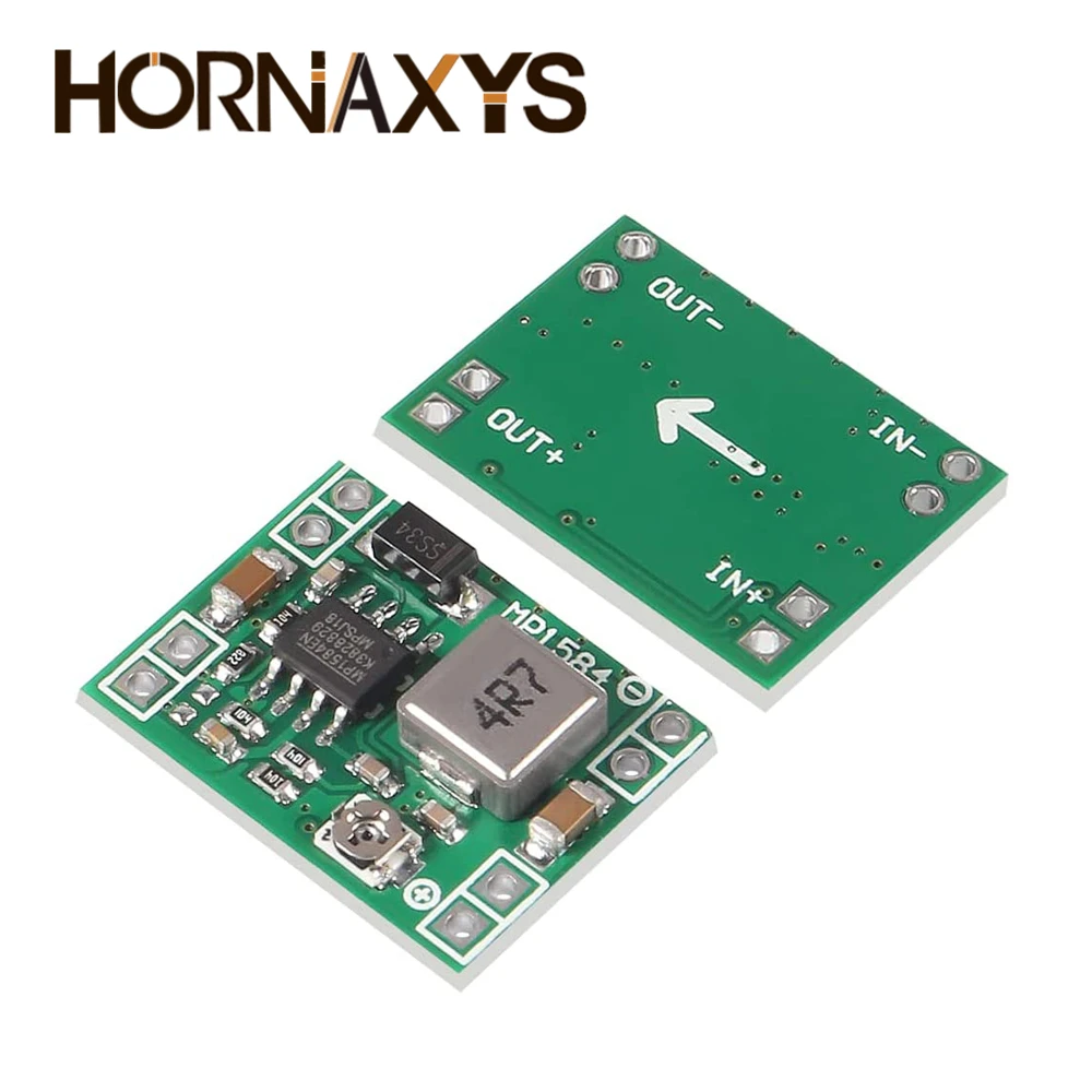 10 Uds MP1584 DC-DC módulo de fuente de alimentación reductor MP1584EN 3A convertidor Buck ajustable para Arduino reemplazar LM2596 9V 12V 5V 3,3 V - imagen 5