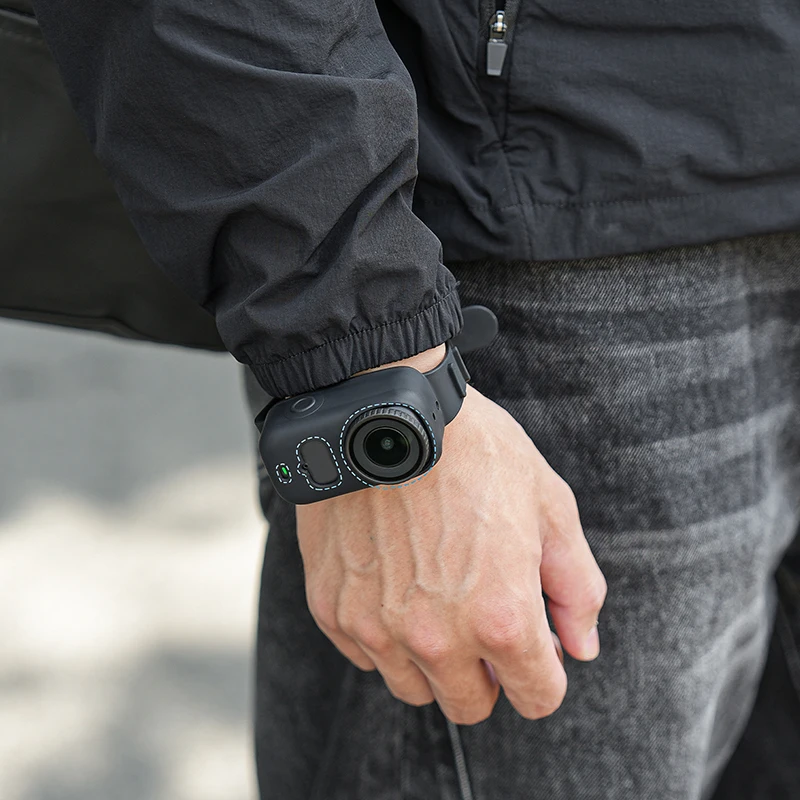 Funda de silicona multifuncional para expansión, funda protectora con borde, correa para muñeca para DJI Osmo Nano, accesorios para cámaras deportivas - imagen 3