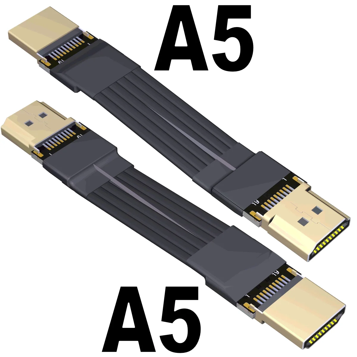 Cable de extensión de vídeo plano incorporado, compatible con HDMI 2,1, tipo A, macho a macho, compatible con 2K/240hz, 4K/144Hz para extensor de vídeo HDTV - imagen 2