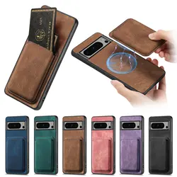Pixel 8 Pro Funda cuero 2 en 1 con tarjetero y carga inalambrica