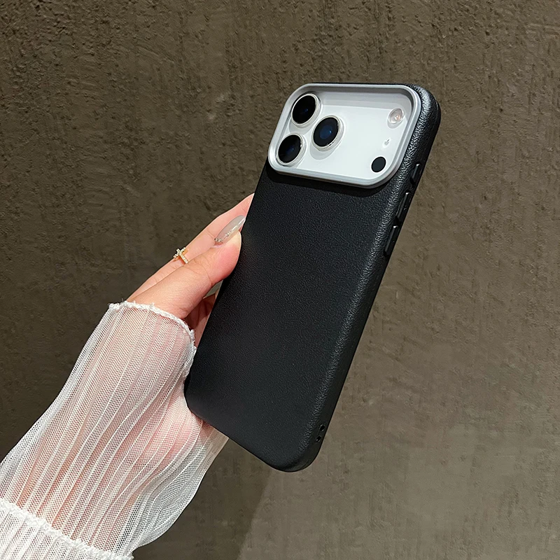 Funda suave de cuero con textura de Litchi mate de lujo para Samsung Galaxy S25 S24 S23 S22 Ultra Plus S21 FE A55 A14 A15 A16 A34 A35 - imagen 3