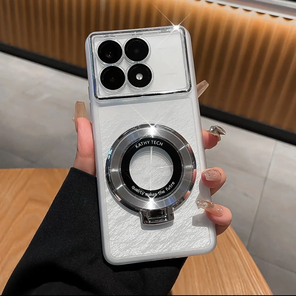 Funda trasera protectora para Xiaomi Redmi Note 13 Pro 4G, carcasa transparente de TPU suave con anillo, magnética, para Redmi Note 13Pro