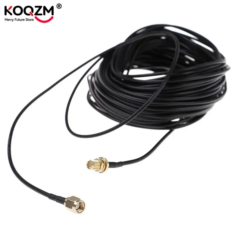 Cables chapados en oro para enrutador, Cable de extensión de 20m de cobre puro, antena macho a hembra, RG174, RP-SMA, WiFi, Wlan - imagen 2