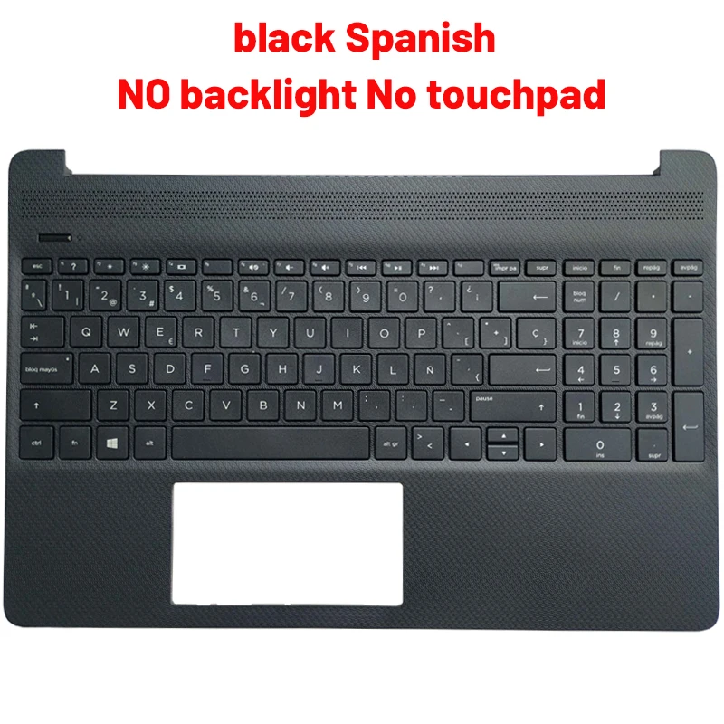 Un teclado negro con fondo