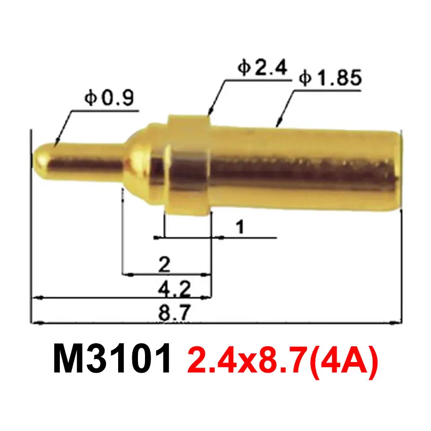 1 Uds 1A 3A 4A 5A 8A resorte de alta corriente cargado Pogo Pin conector batería POGOPIN enchufe carga sonda de prueba conductora contacto - imagen 2