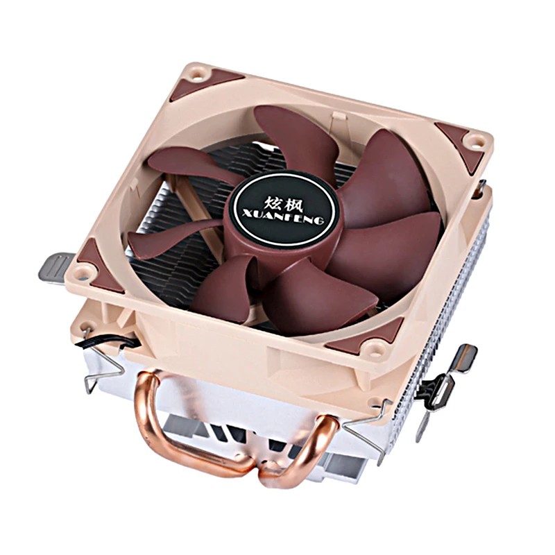 Ventilador de refrigeración de CPU refrigerado por aire para PC, radiador eficiente de 2 tubos de calor, adecuado para instalar LGA775 115x1200 1700 1356 1366 AMD - imagen 5