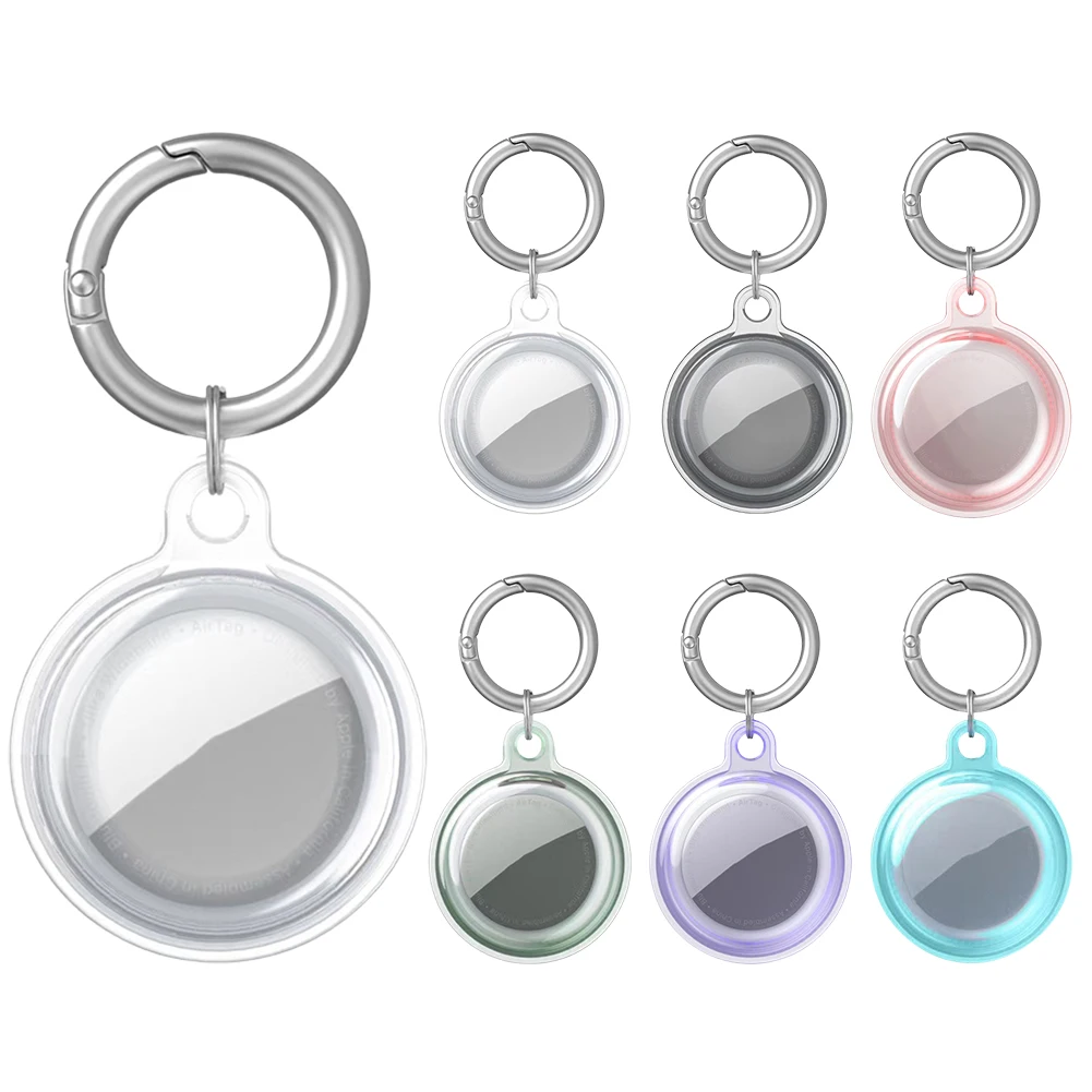 Funda protectora de TPU para Apple Airtag, carcasa a prueba de golpes con llavero - imagen 2