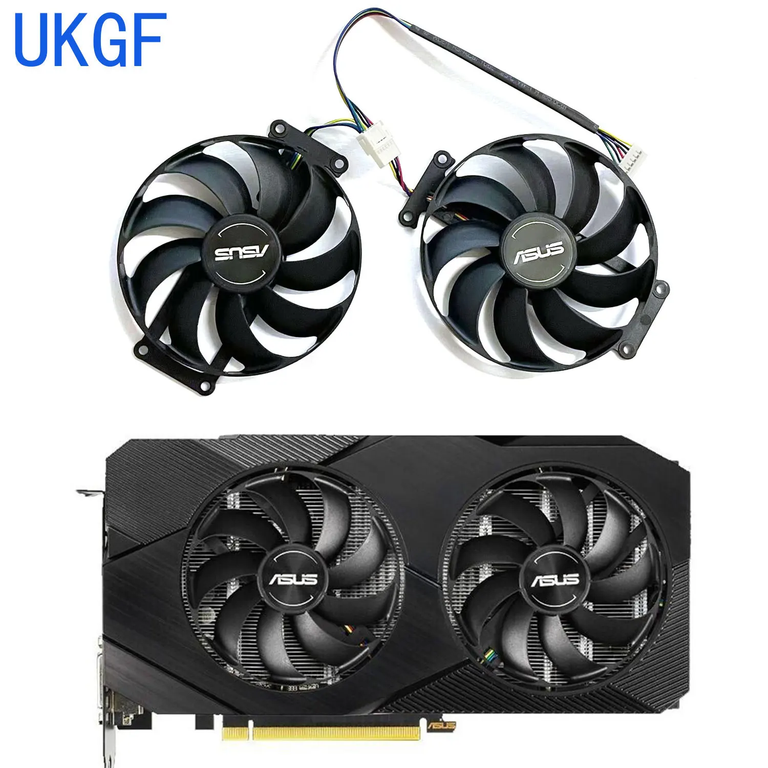 FDC10H12S9-C T 129215 SU 6PIN GTX1660 RTX 2060 Super GPU ventilador para ASUS GTX 1660 1660Ti Dual EVO OC RTX2070 ventilador enfriador de tarjeta gráfica